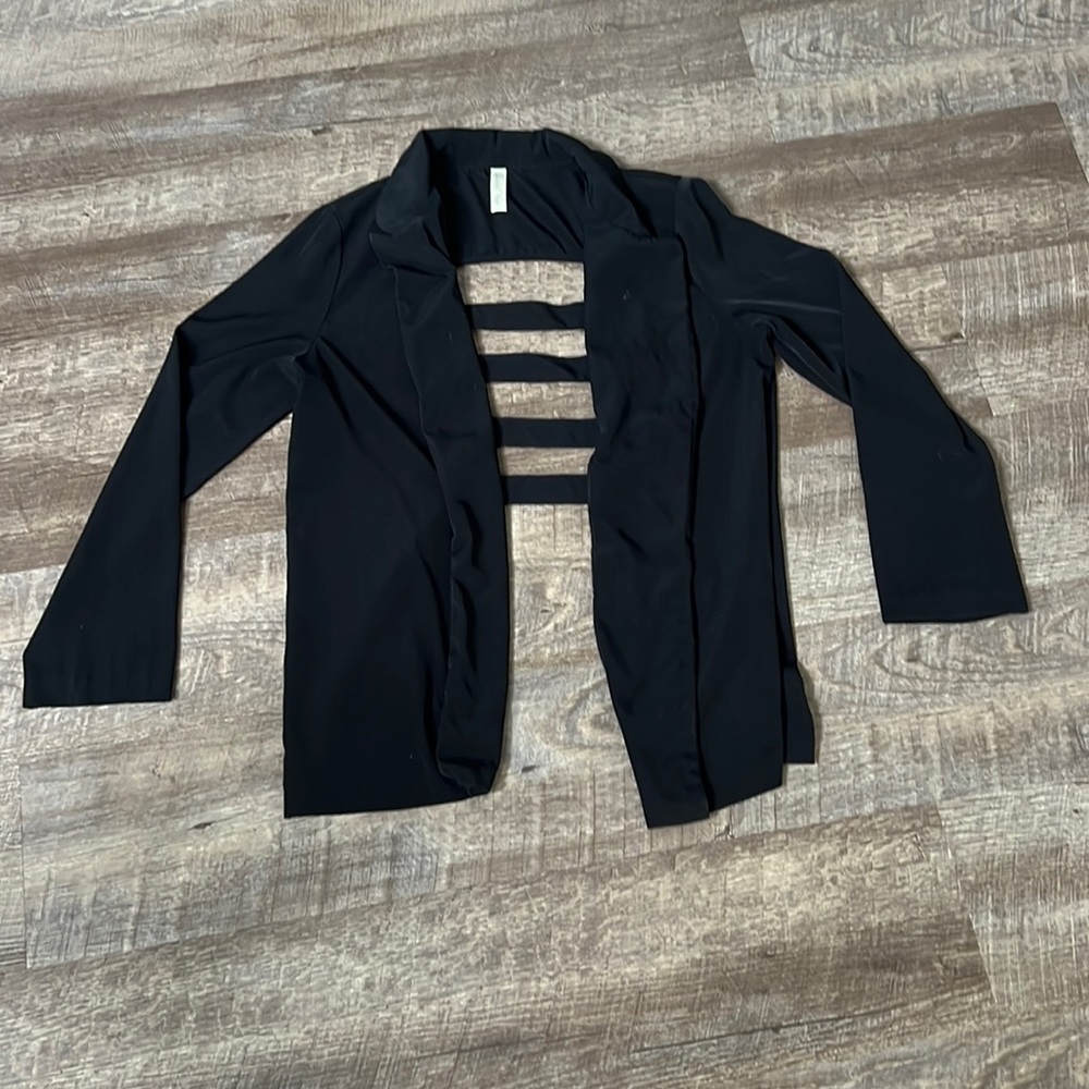 Unique Open Back Black Blazer - Small